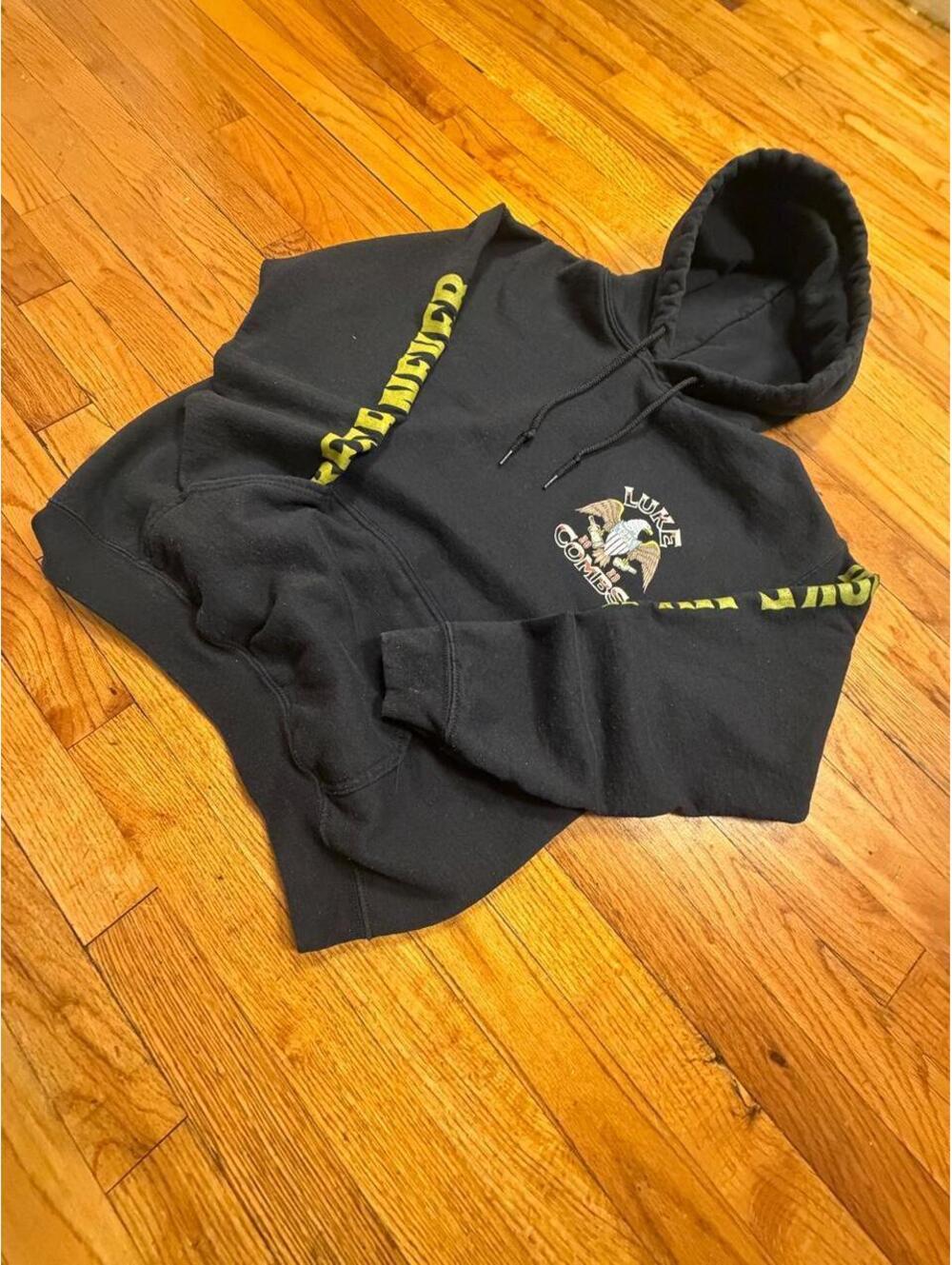 Gildan Men's Black and Navy Hoody